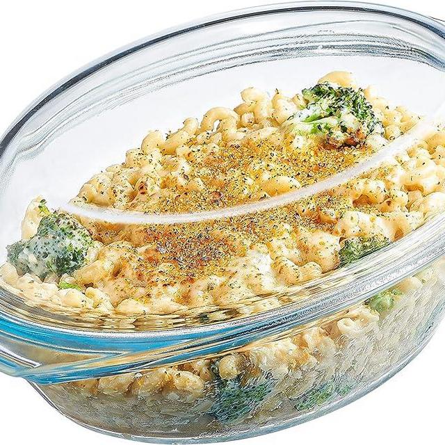 Simax Clear Oval Shaped Glass Casserole with Tight Fitting Lid – Heat, Cold and Shock Proof – Made in Europe – Oven, Freezer and Dishwasher Safe – 3 Quart (Plus 1.4 Quart Lid) Glass Baking Dish
