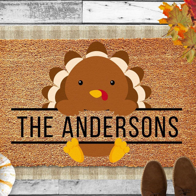 Turkey Door Mat, Thanksgiving Doormat, Welcome Mat, Thanksgiving Decor Outdoor, Cute Doormat, Farmhouse Decor, Thanksgiving Porch Front Door