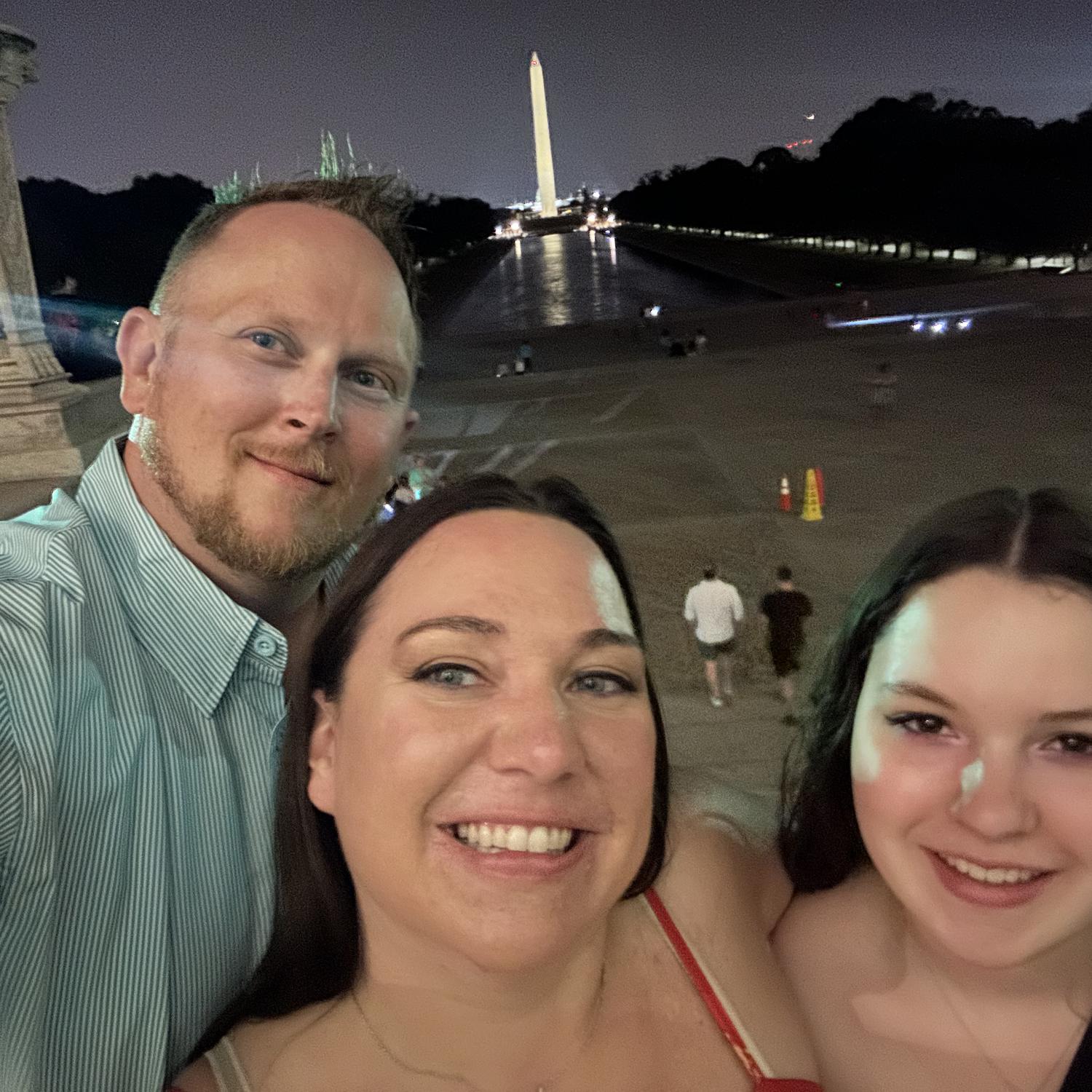 At Lincoln Memorial, moments before he popped the question