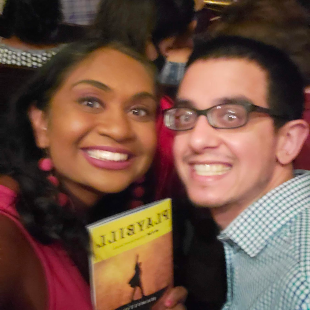 Us at our favorite show: Hamilton!