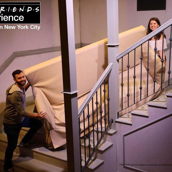 Bryan and Caitlin at the Friends Experience, 2021