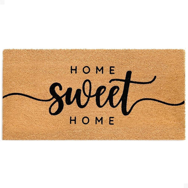 THEODORE MAGNUS Door Mat - Welcome Mat for Front Door with Non-Slip Backing - Durable Coir Doormat - Perfect for Outside Entrance and Entryway Matt - Outdoor/Indoor - Sweet Home - 24" x 48"