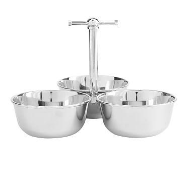 Pottery Barn Harrison Stainless Steel Condiment Server
