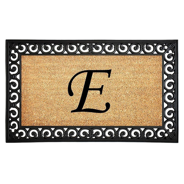 Calloway Mills 104131830 Gabriel Monogram Doormat, 18" x 30" (Letter E)