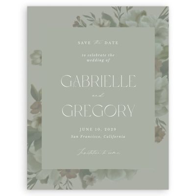 Pale Sage, Green Wedding Digital Save the Date - Canopy Classic