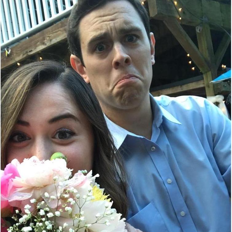 Aug 2018: Fortune-telling florals at Will's coworker's backyard wedding ;)