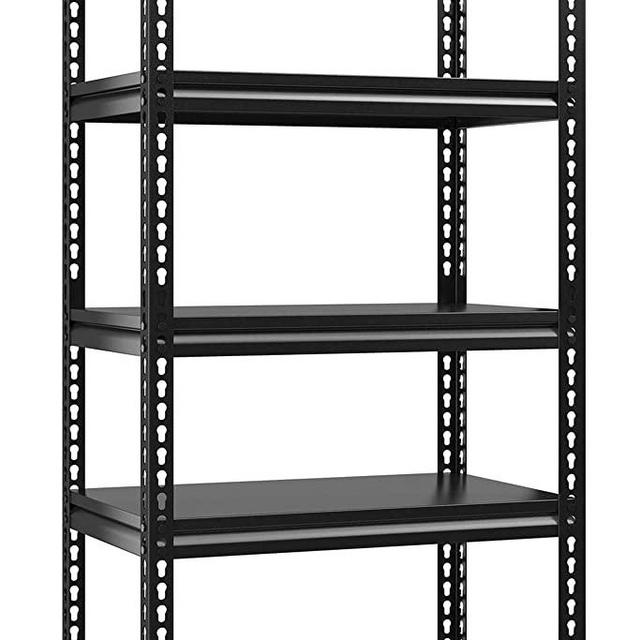 REIBII Garage Shelving Heavy Duty 5-Tier Garage Storage Shelves Adjustable Heavy Duty Shelving Storage Shelves Metal Shelves for Garage, Pantry, Warehouse 32" W x 17" D x 72" H,Black