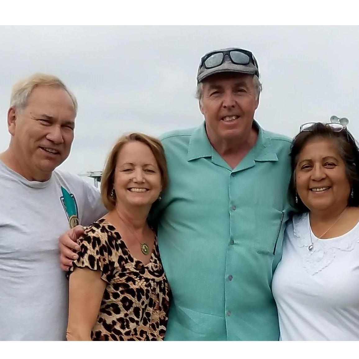 Hope's friends John & Yolanda Herlich with George & Hope at the Doheny Blues Festival in 2018.