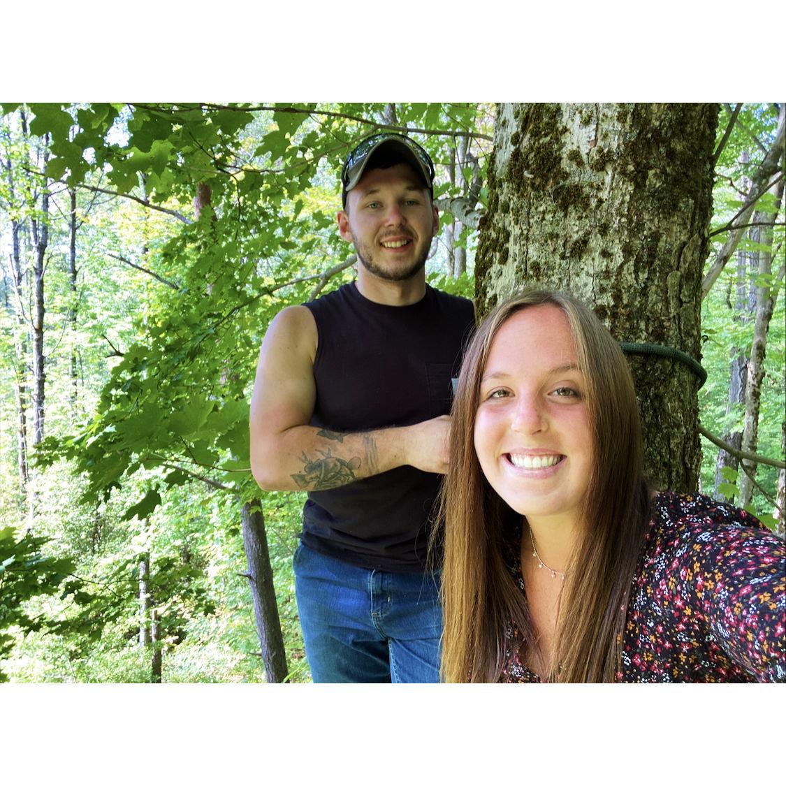 Setting up tree stands for deer season!