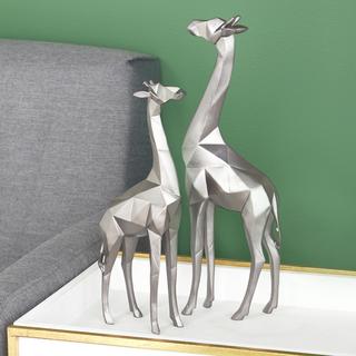 Modern Giraffe Sculpture, Set of 2