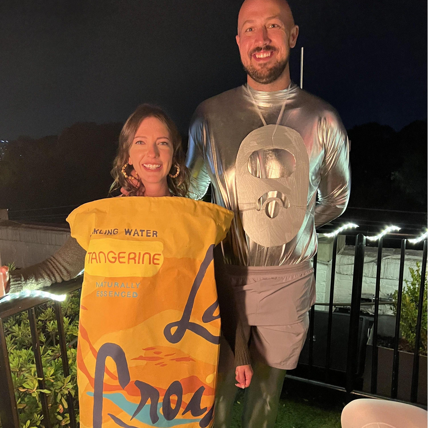 Jordan painted her Halloween costume in 2022 and Dillon willingly agreed to be the tab to her La Croix can. THAT is love.