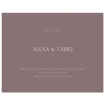 Dusty Rose, Pink Wedding Digital Save the Date - Sharpe Classic