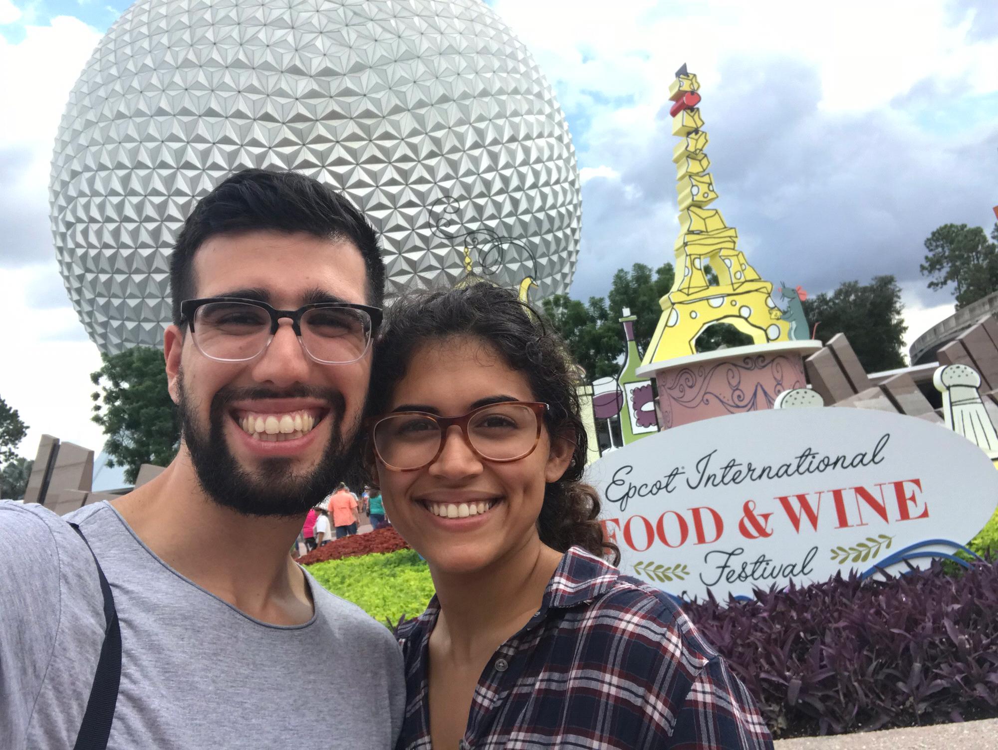 Tried food from around the world at Epcot.. We can't wait to travel together!