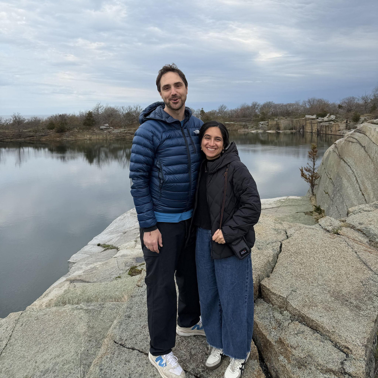 Granite quarry. Halibut Point State Park in Rockport