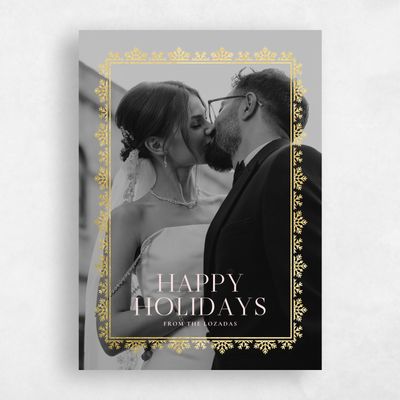 Blush, Pink Holiday Card - Oakley Foil