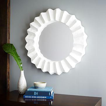 Papier-Mache Round Mirror