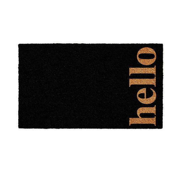 Home & More Vertical Hello Coir/Vinyl Doormat, 24" x 36"