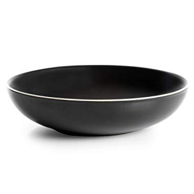 Gibson Overseas Gibson Elite 99801.01R Soho Lounge Serving Bowl, Black Matte, 9.7"