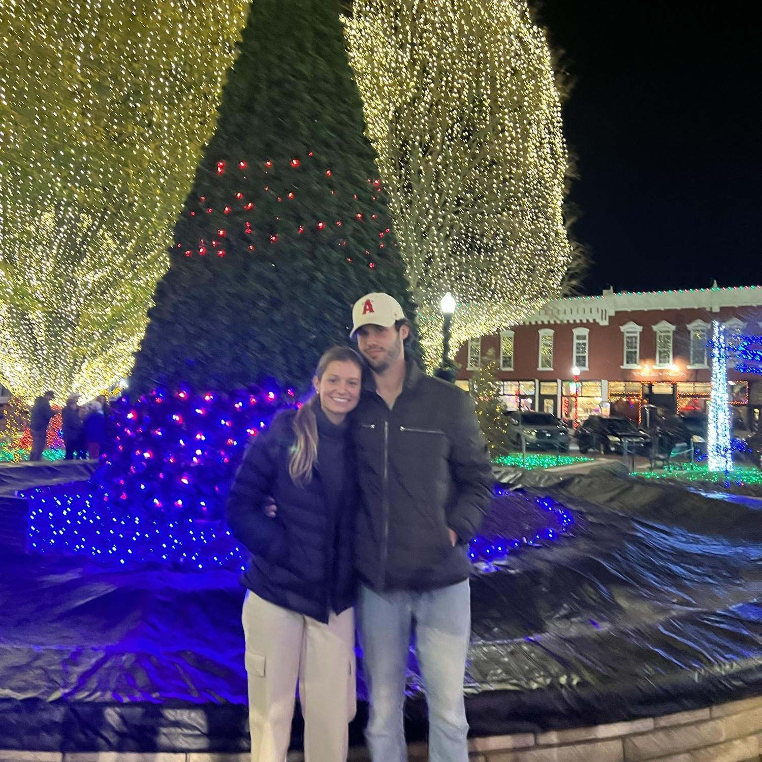 12/29/2025- Photo from MJ's first trip to Arkansas. This was taken on our three month anniversary, at the Bentonville Square.