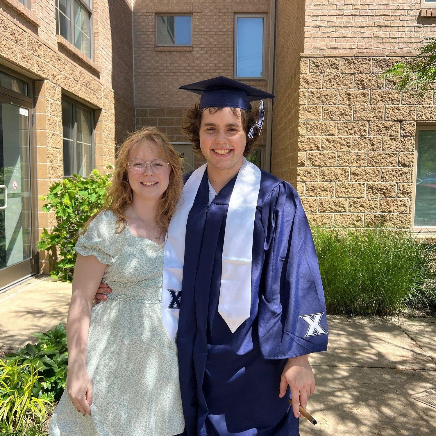 One of our first nice pictures together at Danny's graduation!