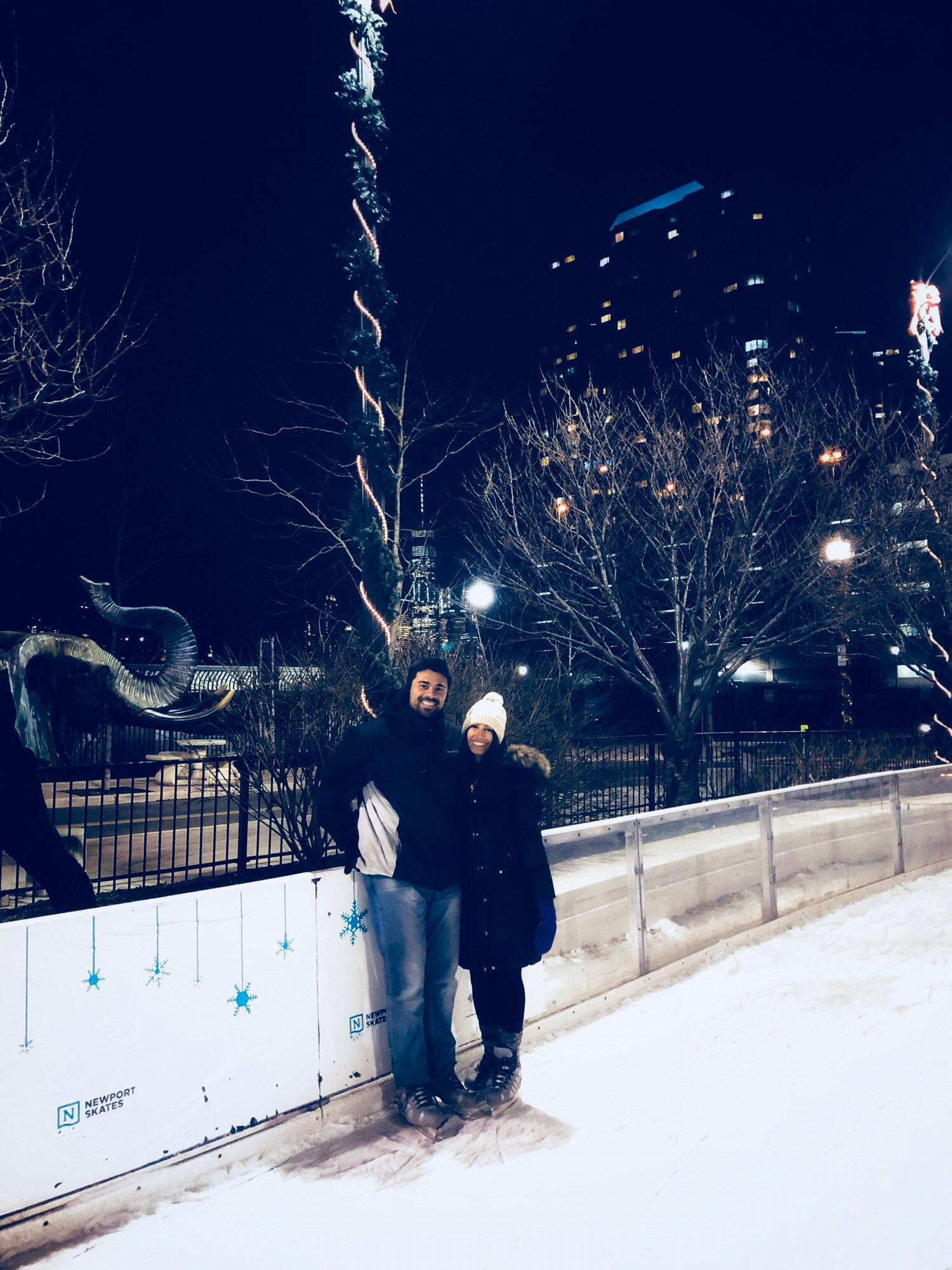 His first time ice skating (if that’s what you can call
his attempt :p)