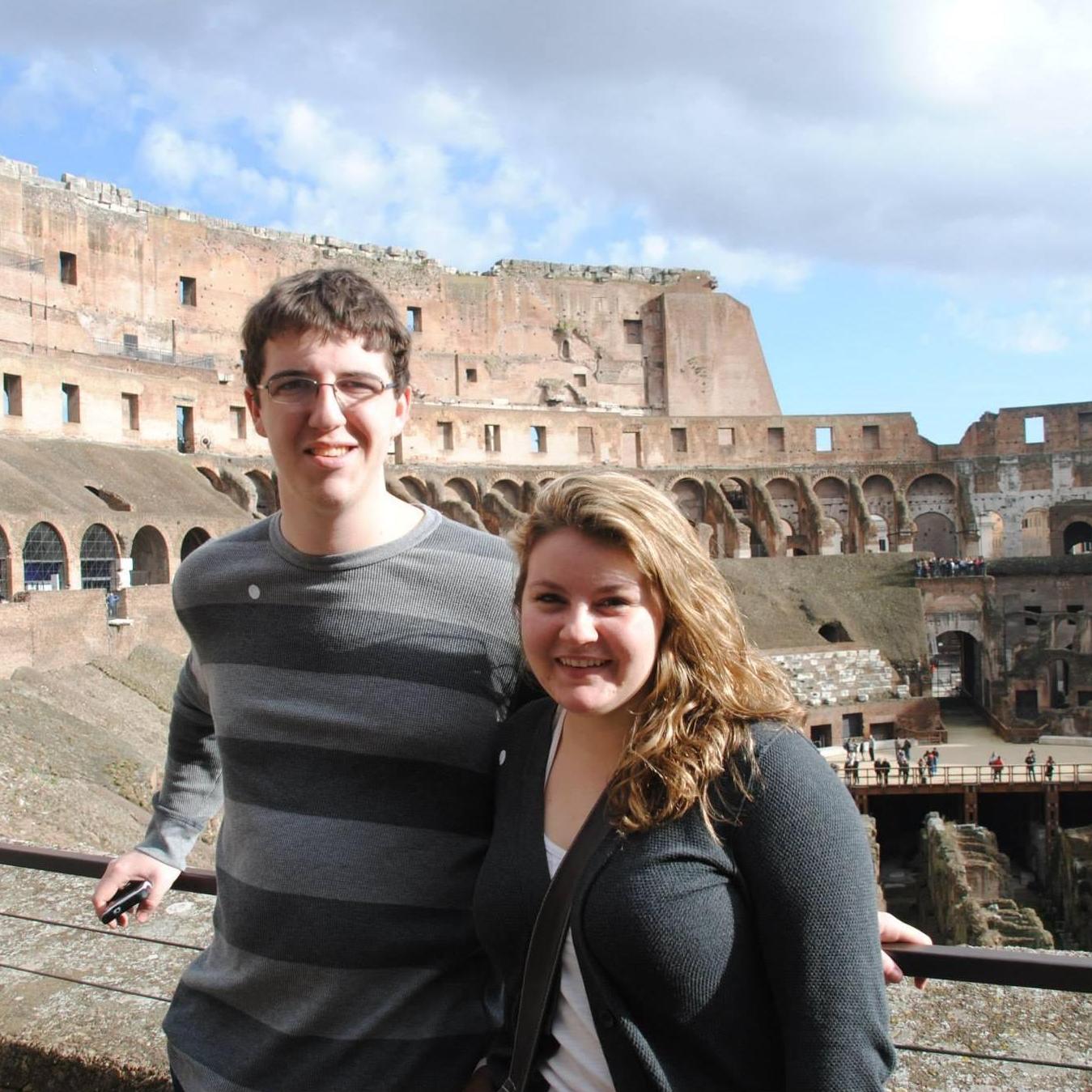 Study abroad in Italy, junior year. At the Coliseum in Rome.