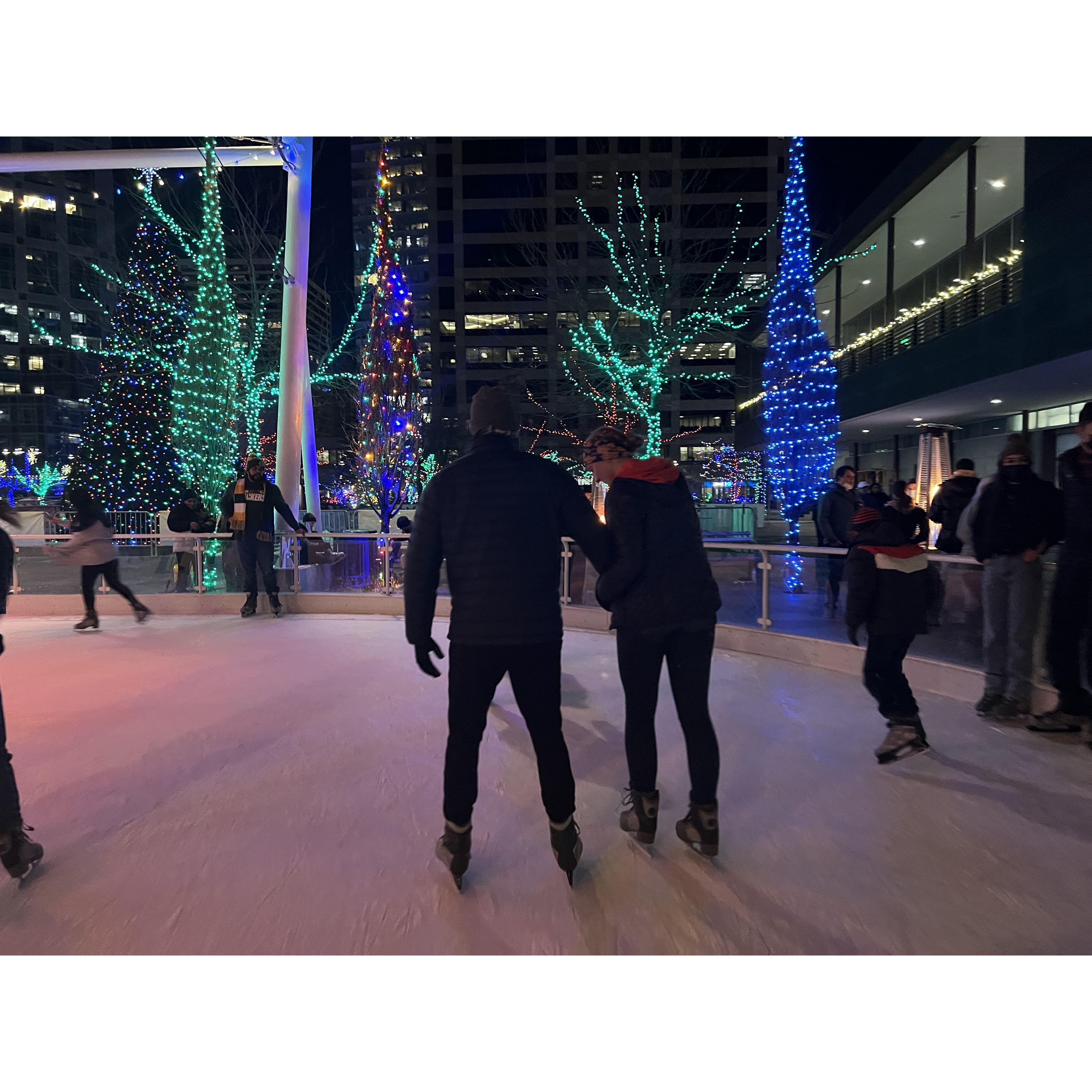Dec 2021. Ice skating in downtown Salt Lake City.