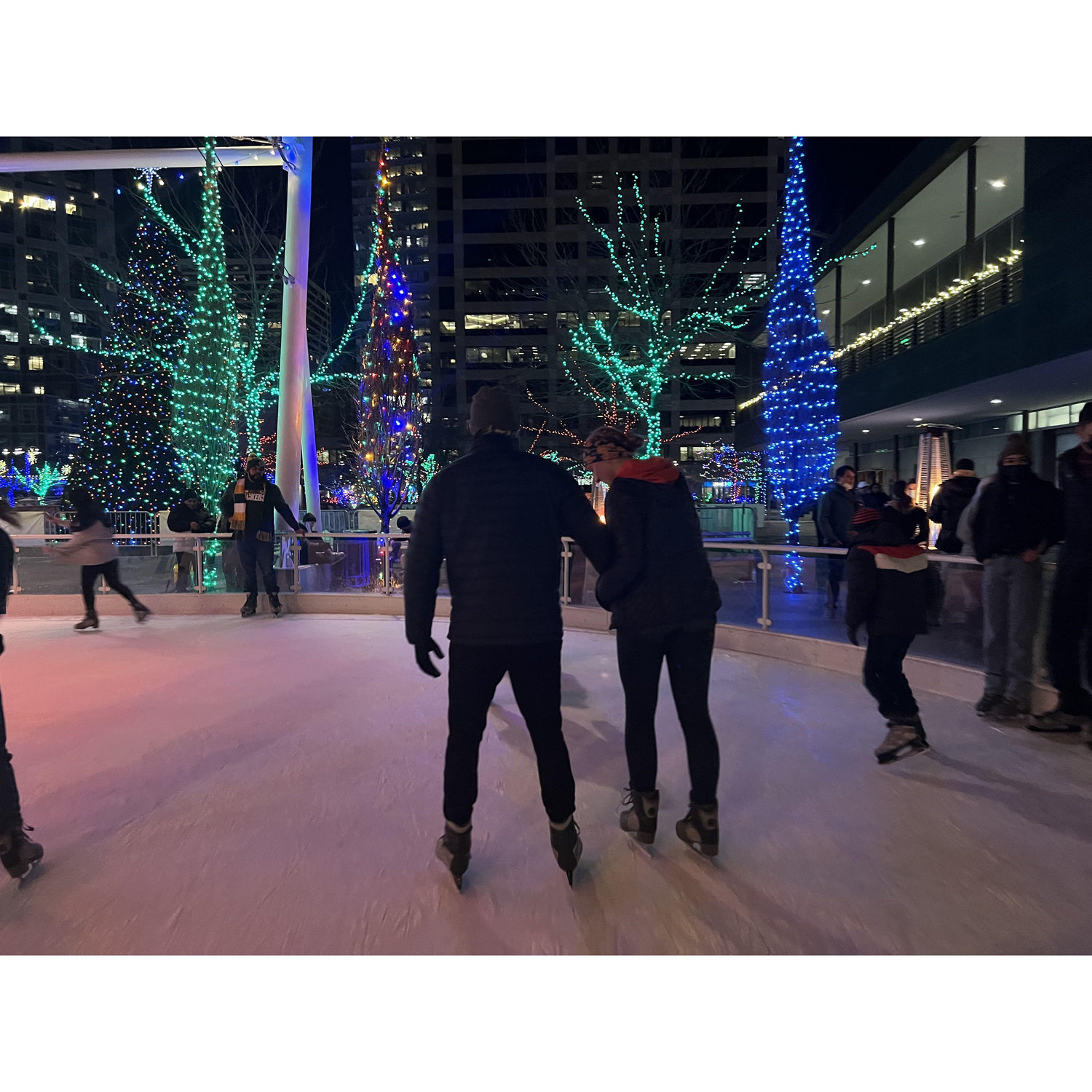 Dec 2021. Ice skating in downtown Salt Lake City.