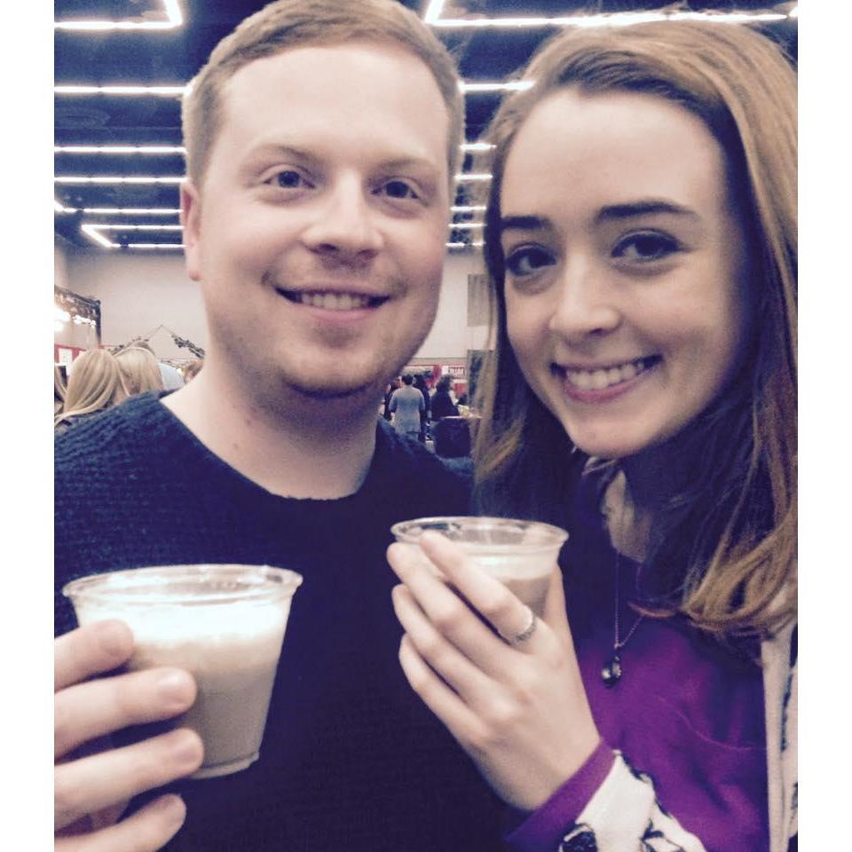 Drinking chocolate at a Chocolate Festival in Portland in 2016