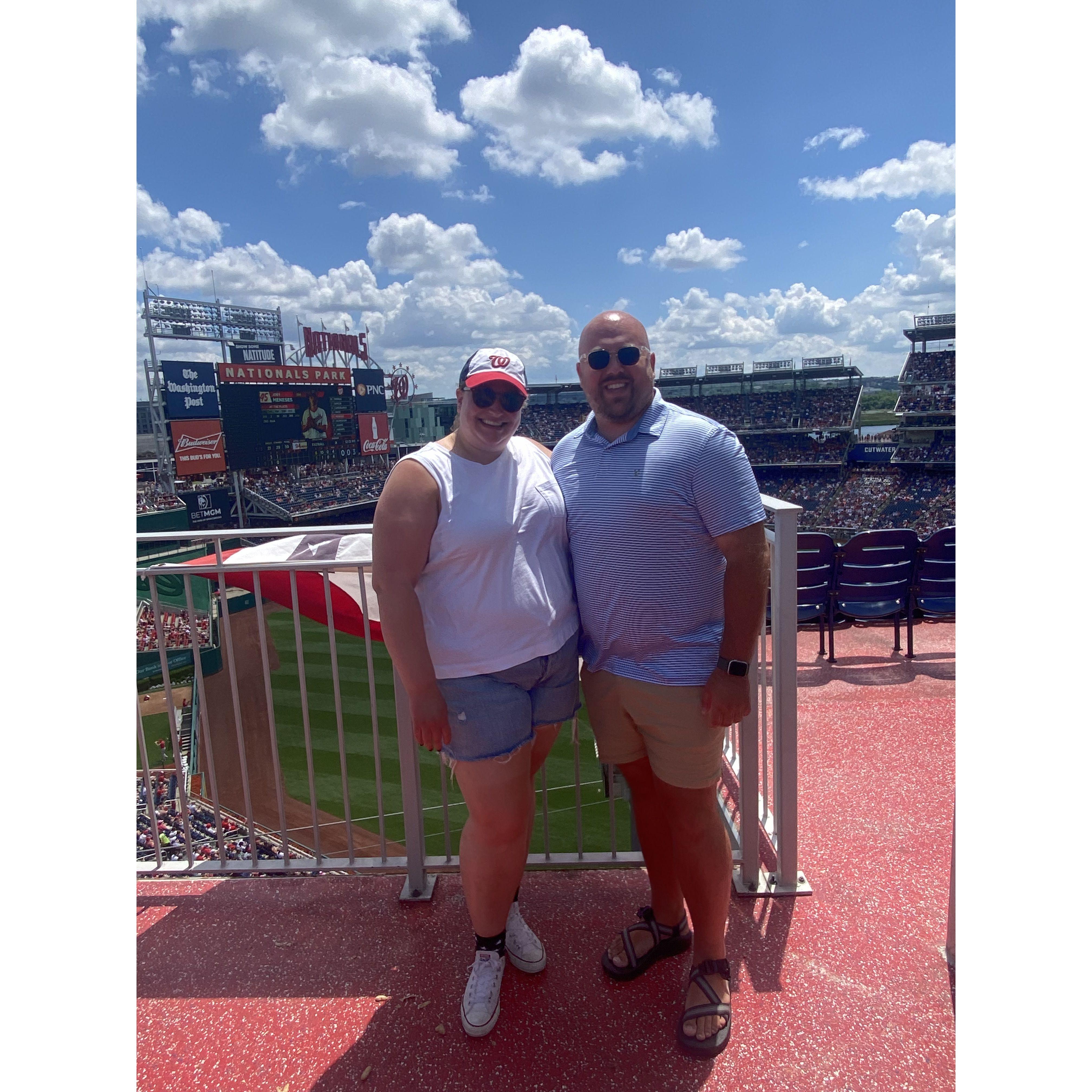 Nate's first Nationals Game.