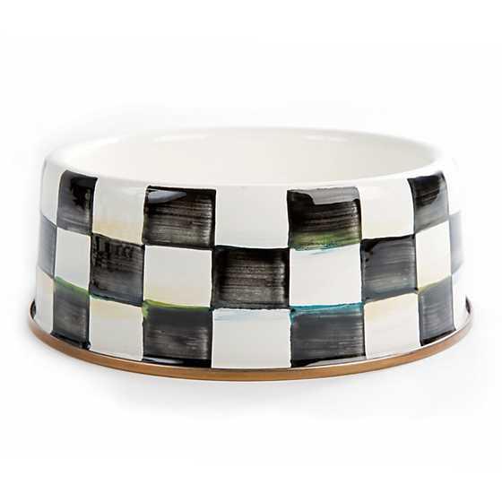 Courtly Check Enamel Pet Dish - Large
