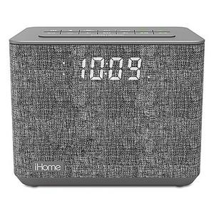 iHome™ FM Bluetooth Alarm Clock in Grey with USB Port