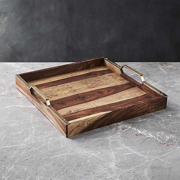 Beck Dark Wood Serving Tray