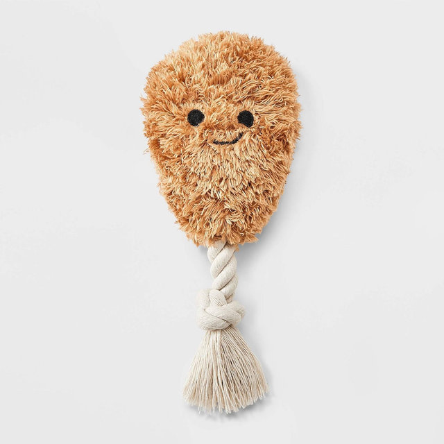 8.5" Chicken Drummie Dog Plush and Rope Toy - Boots & Barkley™