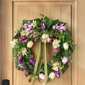 26" Spring Wreath - Tulips