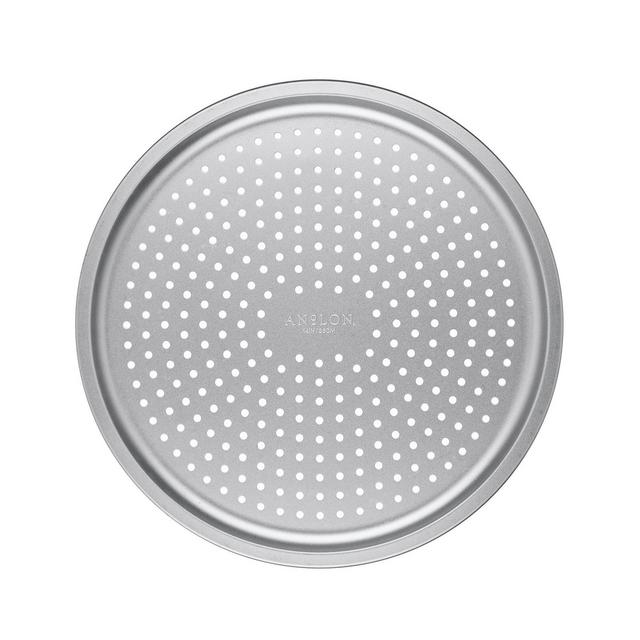 Anolon Pro-Bake Bakeware Aluminized Steel Perforated Pizza Pan, 14"