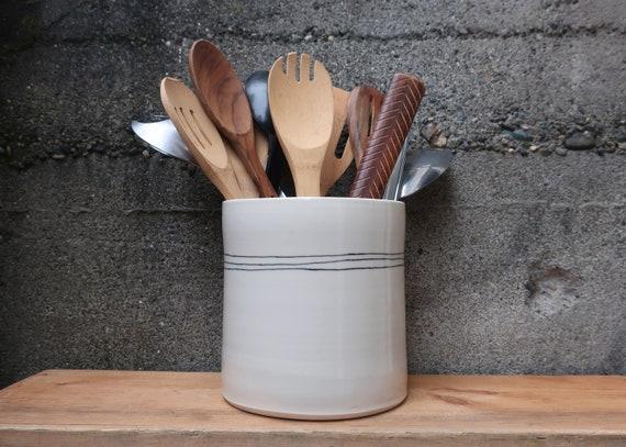 Black & White Kitchen Utensil Holders