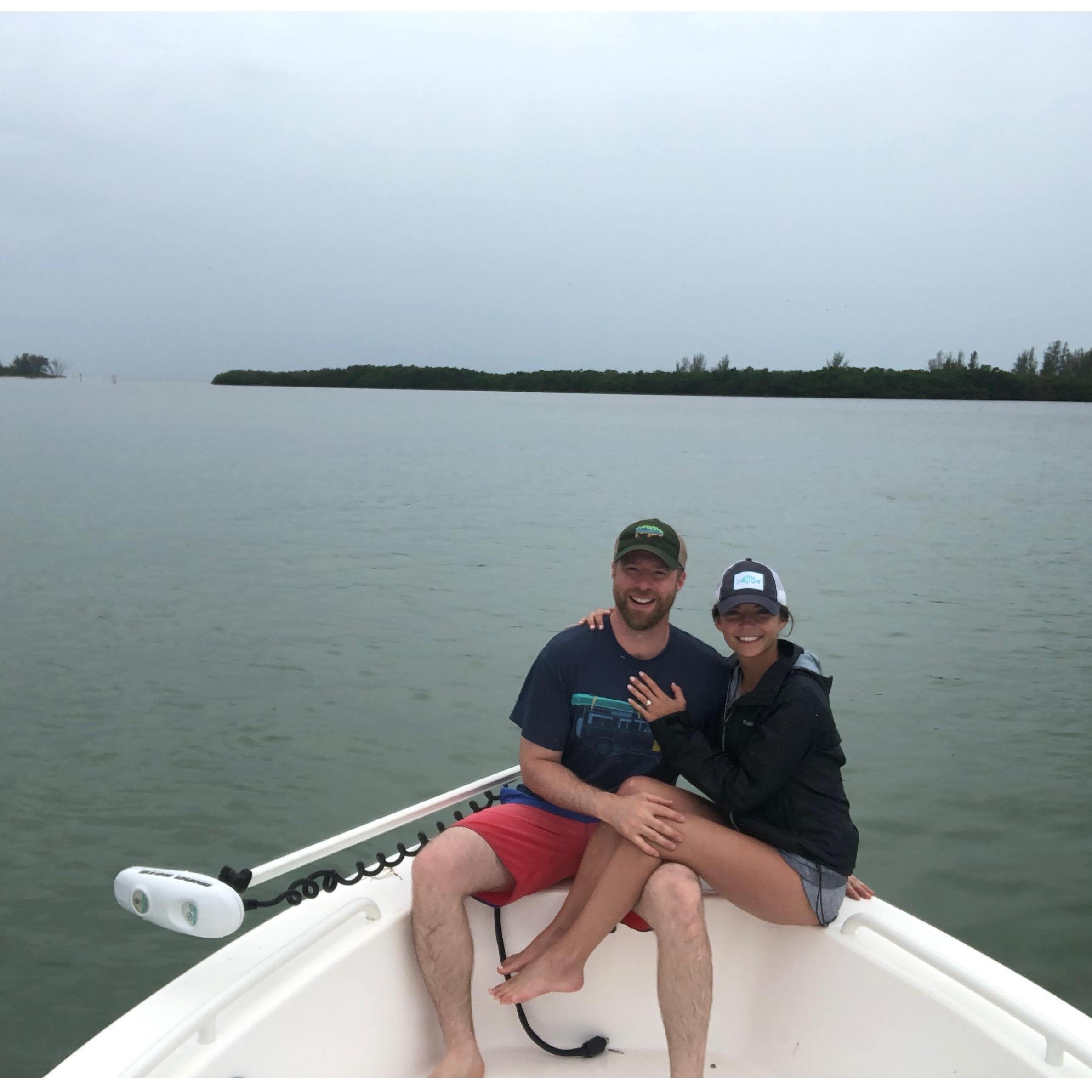 When we got engaged in Florida!