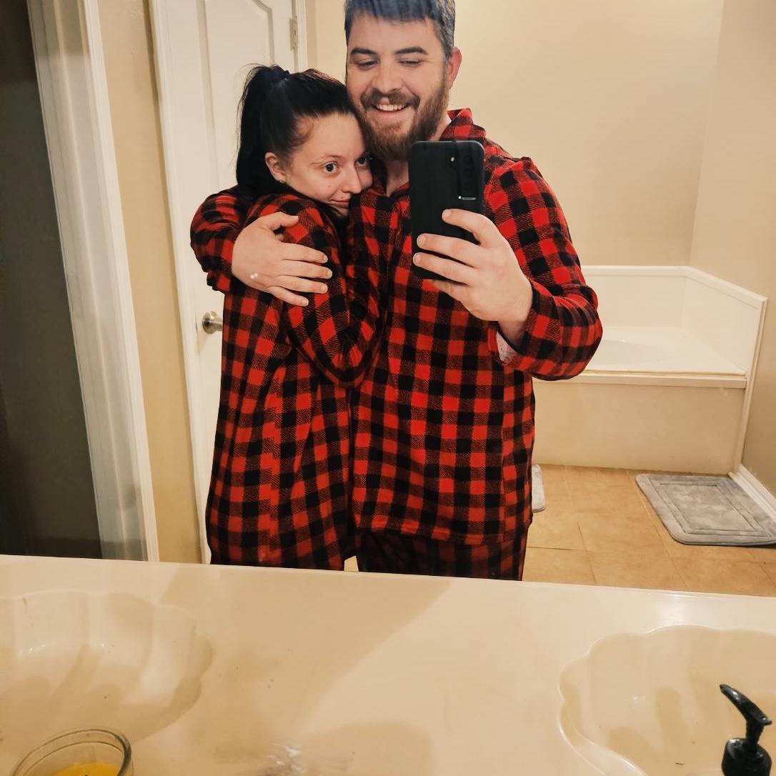 Matching pajamas for our first Christmas❤️