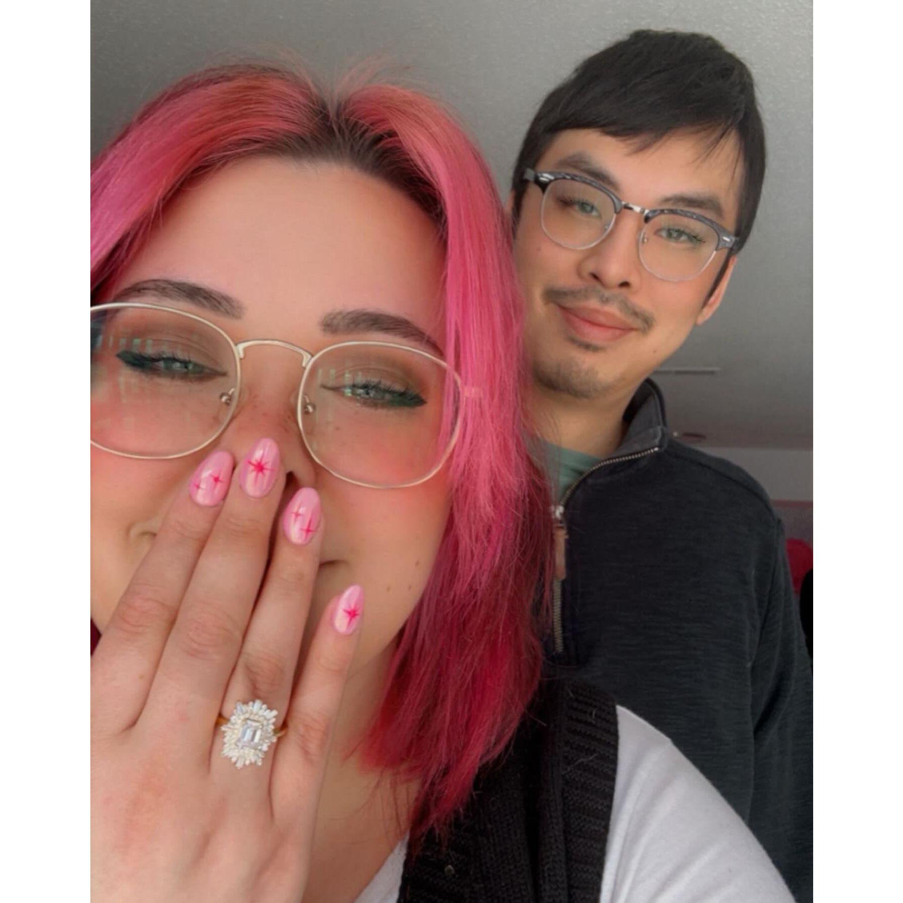 The day we got engaged. <3