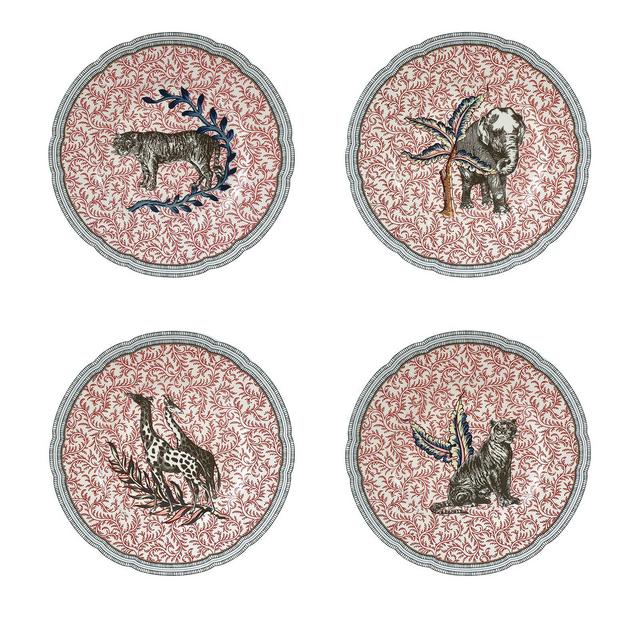 Bernardaud Braquenié Assorted Salad Plates, Set of 4