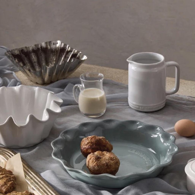 Heritage Fluted Pie Dish in Sea Salt