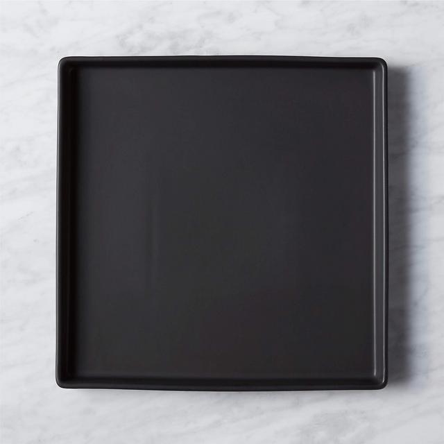 Bento Matte Black Square Platter