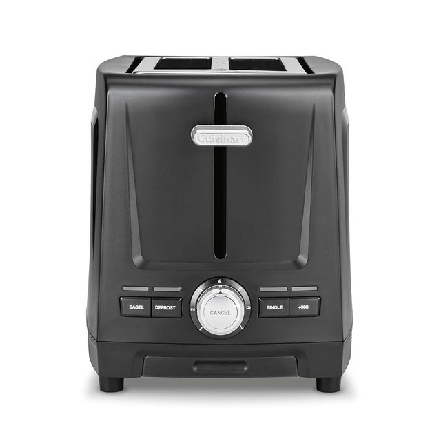 Cuisinart Core Collection 2-Slice Toaster | Extra-Long Slots for Artisan Bread, Bagel | High-Lift Quickview™ | Single Slice & Defrost Function | +30sec Toast Boost | Removable Crumb Tray, Black