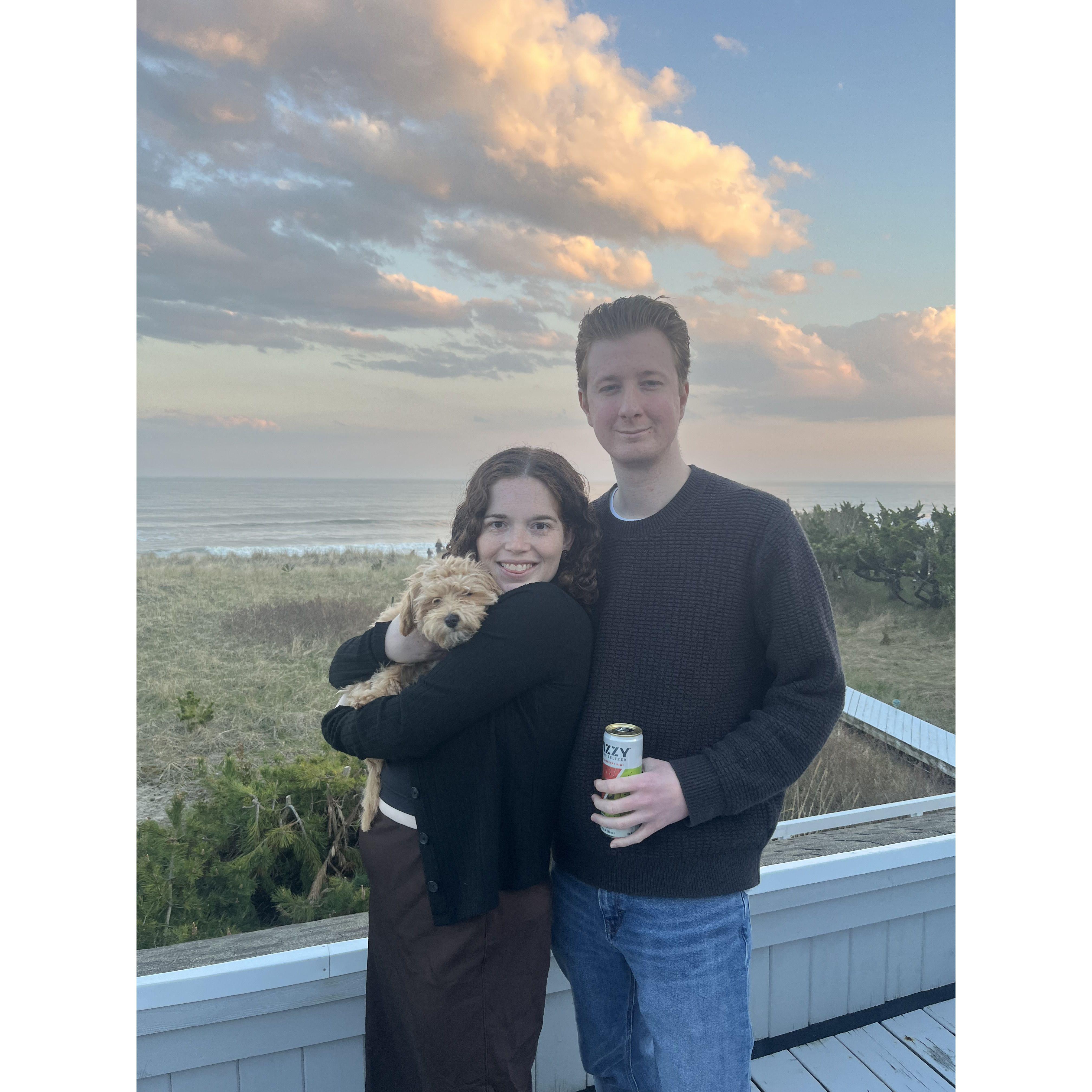 Ari's first beach trip