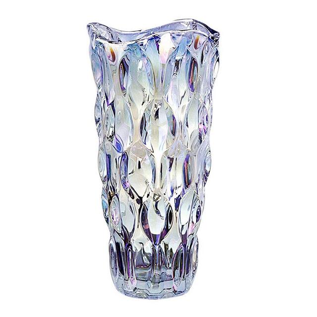 Flower Vase for Decor Glass Colorful Vase 11.8" Tall