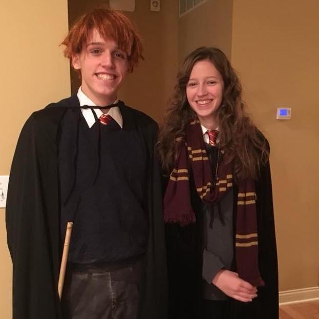 Halloween 2017 - dressed as Ron and Hermione from the Harry Potter series