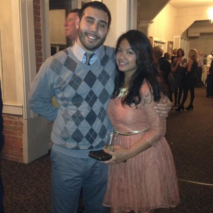 At our friend's, Cassie & Matt's, wedding. (October 2012)