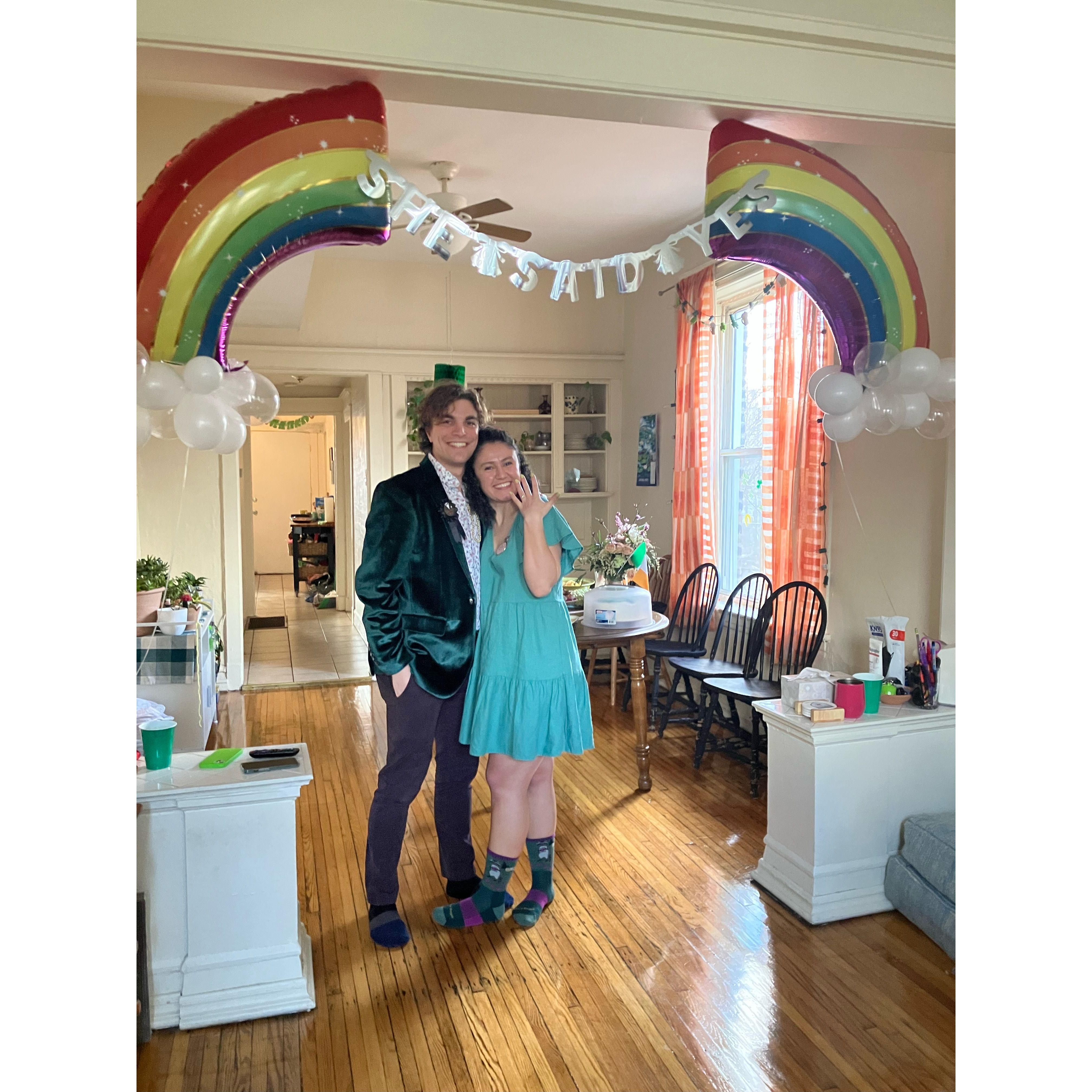 surprise engagement kegger
