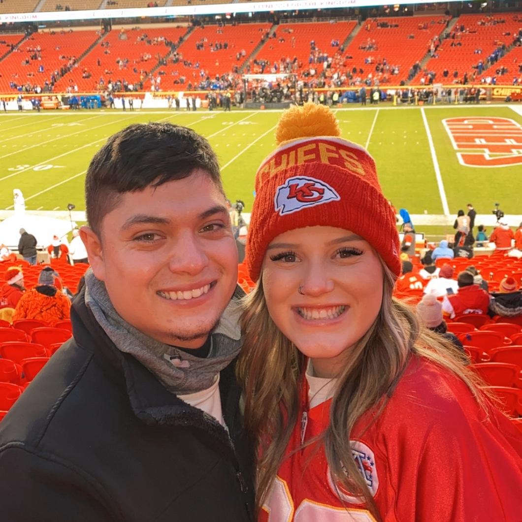 Martin’s first NFL game. GO CHIEFS ❤️